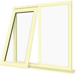 Cream uPVC Window - Design 88
