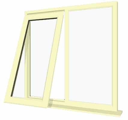 Cream uPVC Window - Design 88