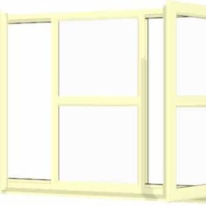 Cream uPVC Window - Design 5
