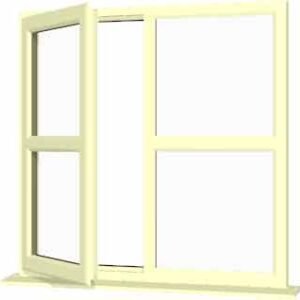 Cream uPVC Window - Design 4