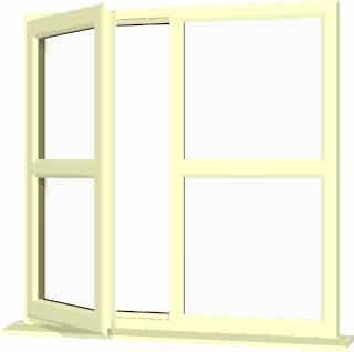 Cream uPVC Window - Design 4