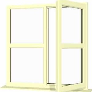 Cream uPVC Window - Design 3