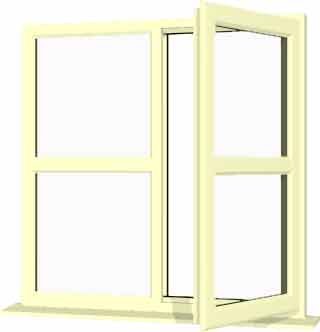 Cream uPVC Window - Design 3