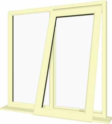 Cream uPVC Window - Design 87