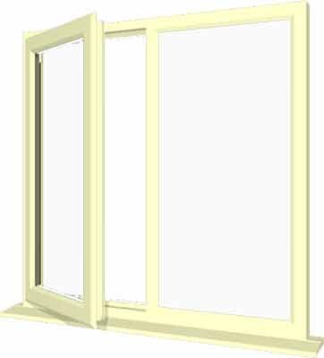 Cream uPVC Window - Design 86