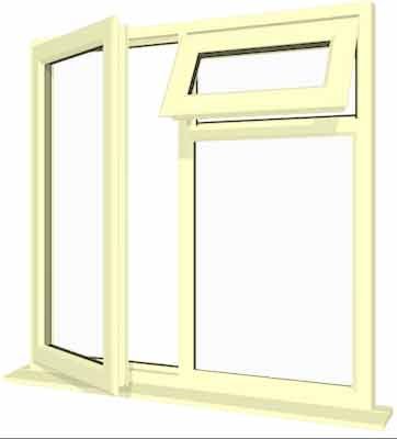 Cream uPVC Window - Design 84
