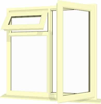 Cream uPVC Window - Design 83