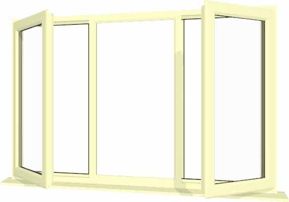 Cream uPVC Window - Design 80