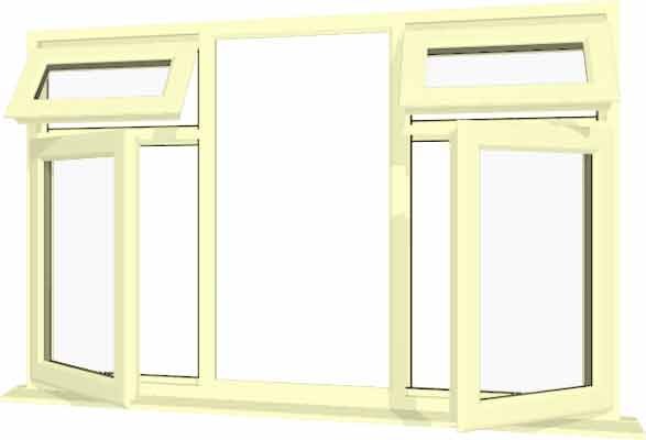 Cream uPVC Window - Design 79