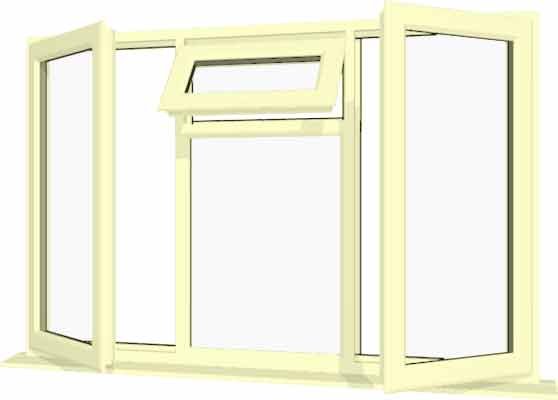 Cream uPVC Window - Design 78