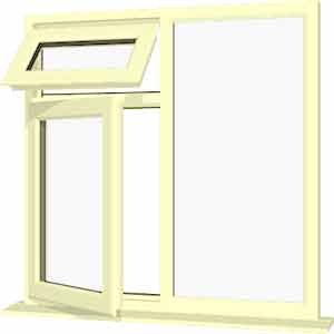 Cream uPVC Window - Design 77