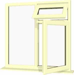 Cream uPVC Window - Design 76