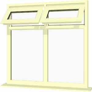 Cream uPVC Window - Design 75