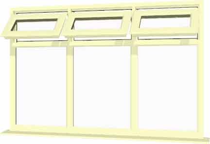 Cream uPVC Window - Design 74