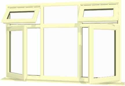 Cream uPVC Window - Design 73