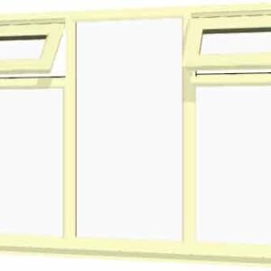 Cream uPVC Window - Design 72