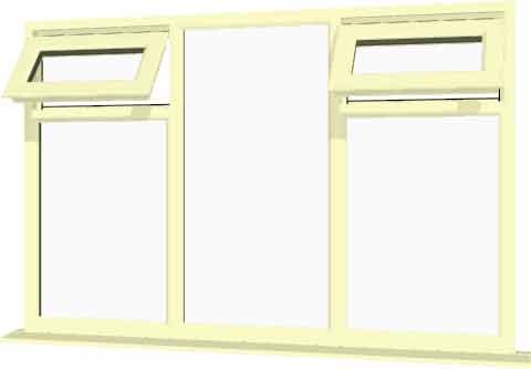 Cream uPVC Window - Design 72