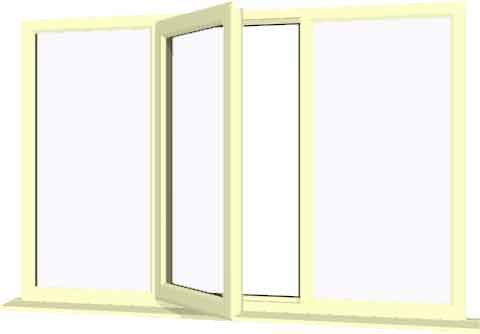 Cream uPVC Window - Design 71