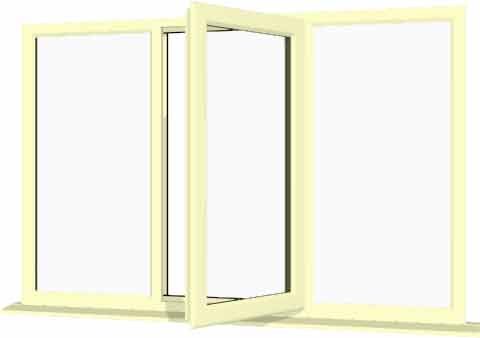 Cream uPVC Window - Design 70