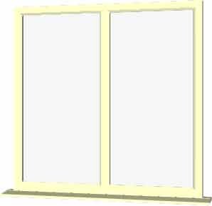 Cream uPVC Window - Design 69