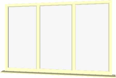 Cream uPVC Window - Design 68