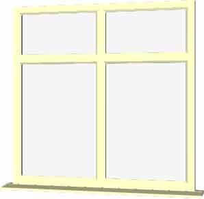 Cream uPVC Window - Design 67
