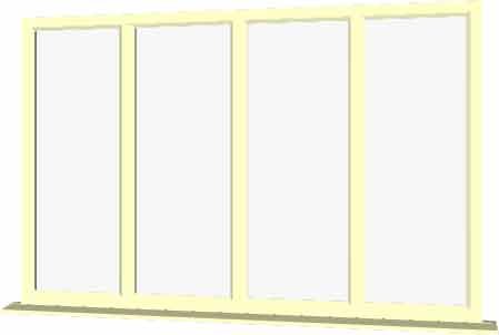 Cream uPVC Window - Design 66