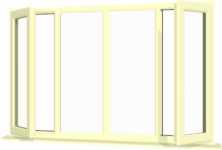 Cream uPVC Window - Design 65