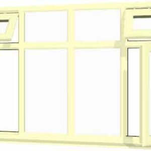 Cream uPVC Window - Design 64