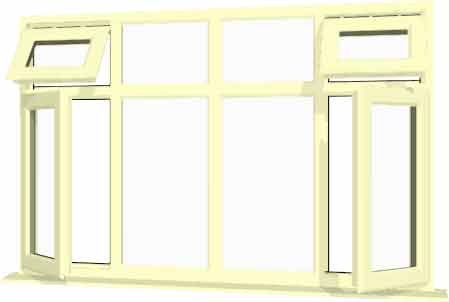 Cream uPVC Window - Design 64