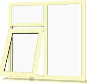 Cream uPVC Window - Design 63
