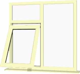 Cream uPVC Window - Design 63