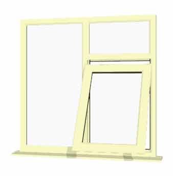 Cream uPVC Window - Design 62