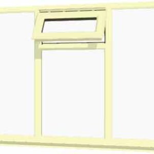Cream uPVC Window - Design 61