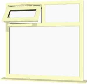 Cream uPVC Window - Design 60