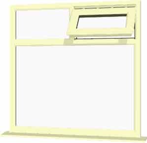 Cream uPVC Window - Design 59
