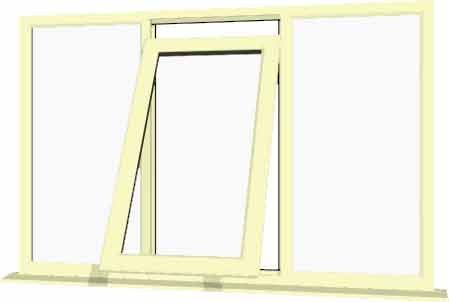 Cream uPVC Window - Design 58