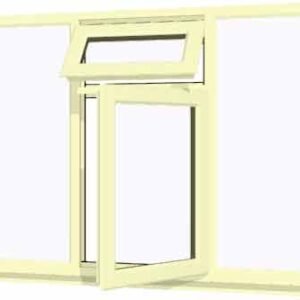 Cream uPVC Window - Design 57