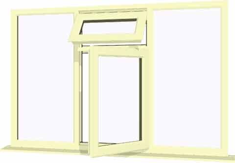 Cream uPVC Window - Design 57