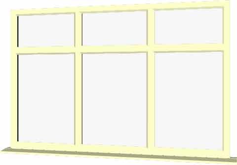 Cream uPVC Window - Design 55