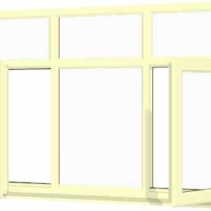 Cream uPVC Window - Design 54