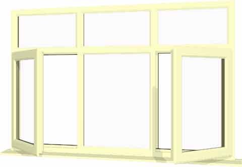 Cream uPVC Window - Design 54