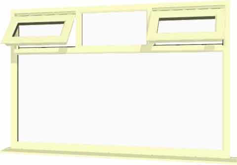 Cream uPVC Window - Design 53