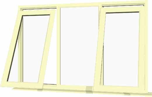Cream uPVC Window - Design 52