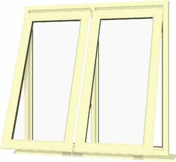 Cream uPVC Window - Design 51