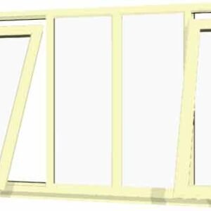 Cream uPVC Window - Design 49