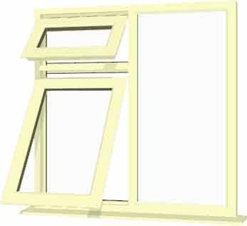 Cream uPVC Window - Design 48