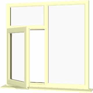 Cream uPVC Window - Design 46