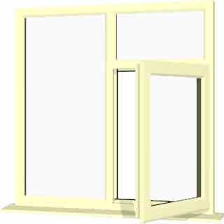 Cream uPVC Window - Design 45