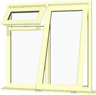 Cream uPVC Window - Design 44